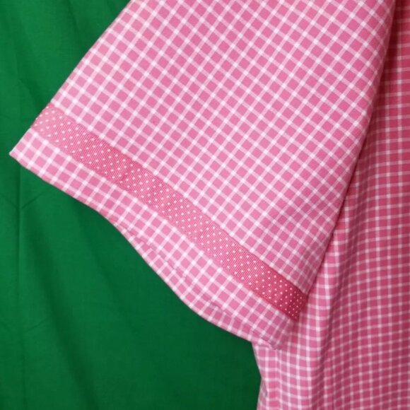 Vintage Koret Women Shirt Check Patchwork Quilted Buttoned Pink & White, XL - Picture 6 of 7